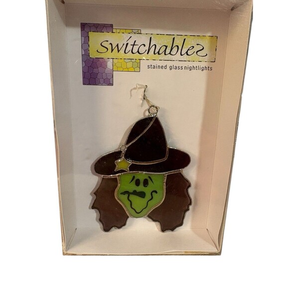 Switchables Stained Glass Night Light Cover Witch Vintage 2005 Halloween EUC - Picture 2 of 3